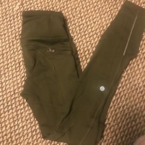 Lulu lemon army green leggings